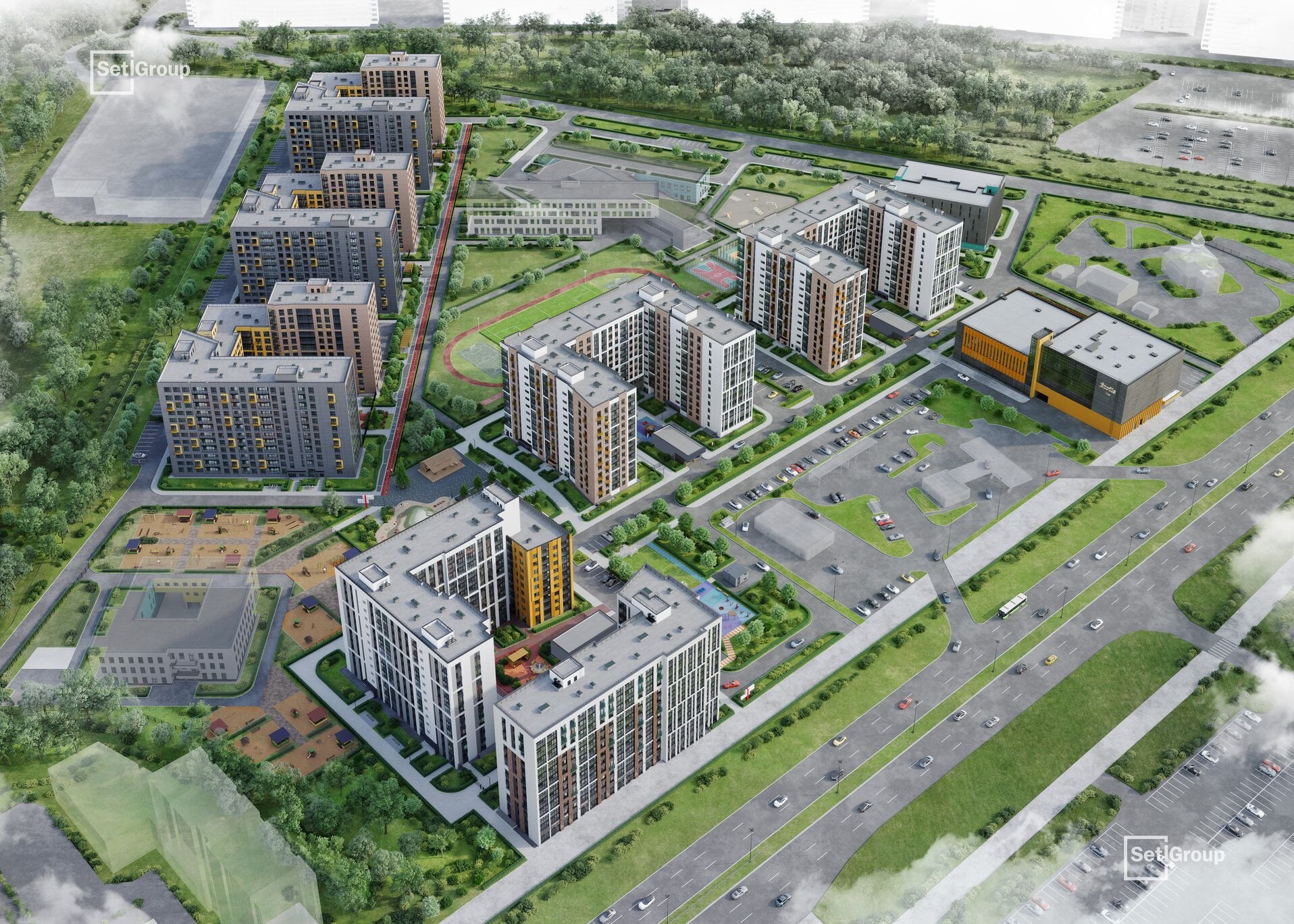 Жилой комплекс «Прайм Приморский» от застройщика SetlGroup в Санкт-Петербурге (Приморский район, метро Комендантский проспект).