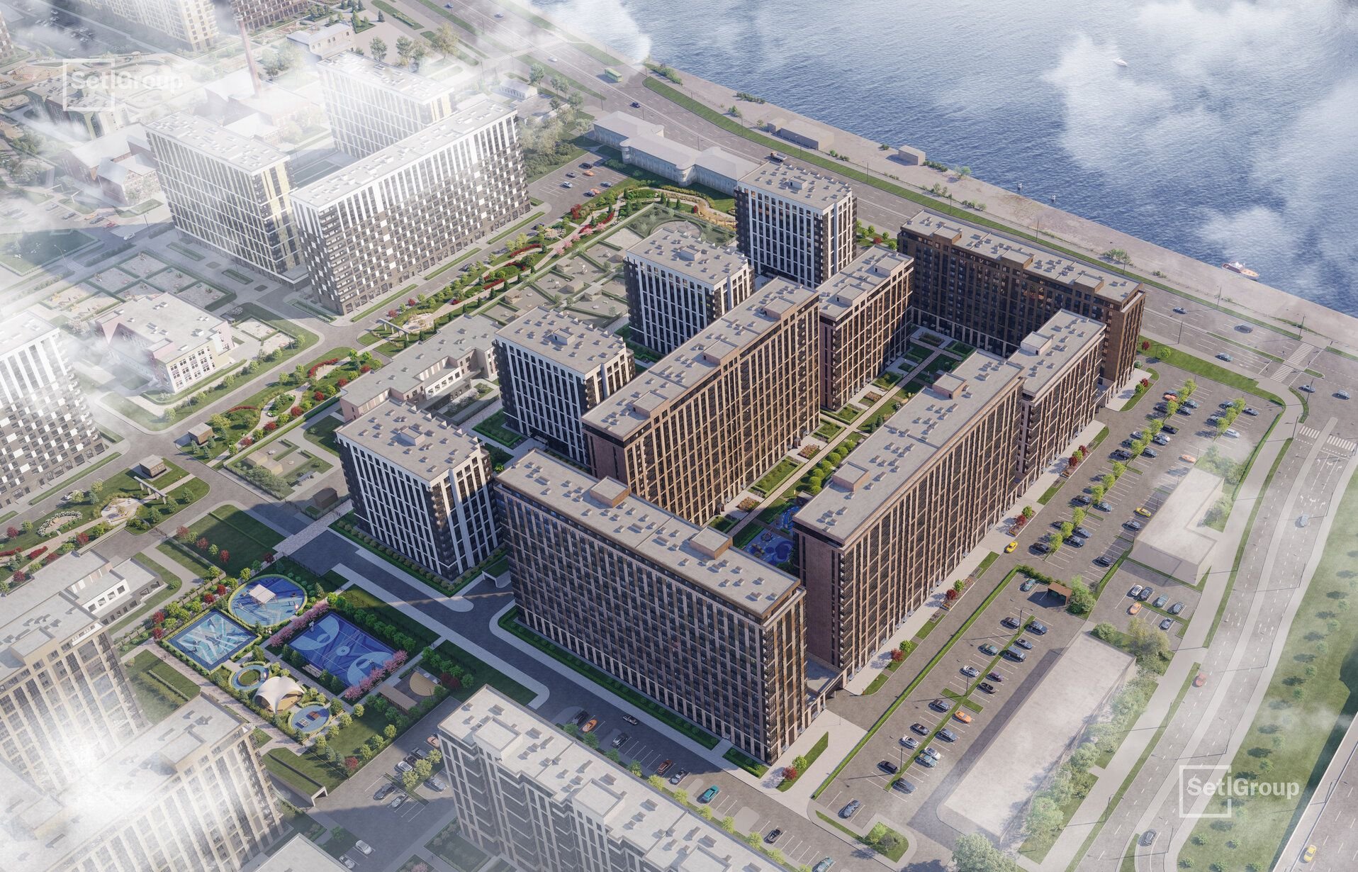 Жилой комплекс «Setl Ривьера» от застройщика SetlGroup в Санкт-Петербурге (Невский район, метро Проспект Большевиков).