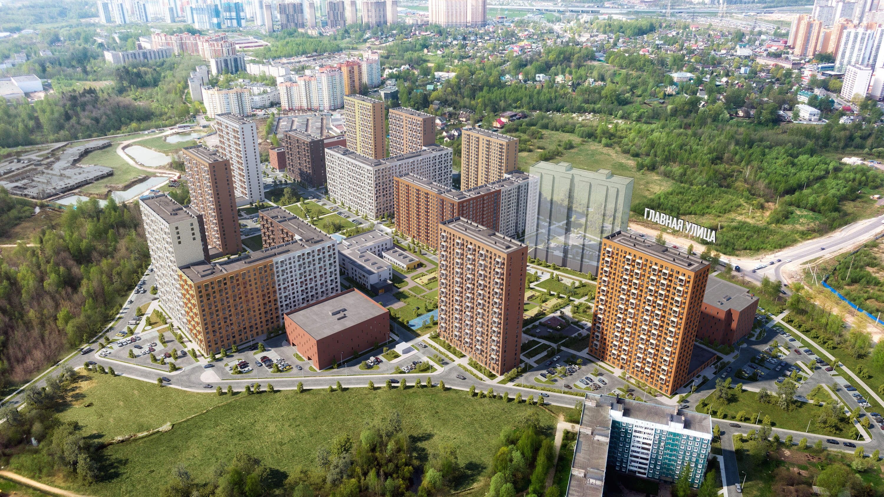 Жилой комплекс «Заречный парк» от застройщика ПИК в Санкт-Петербурге (Всеволожский район, метро Девяткино).