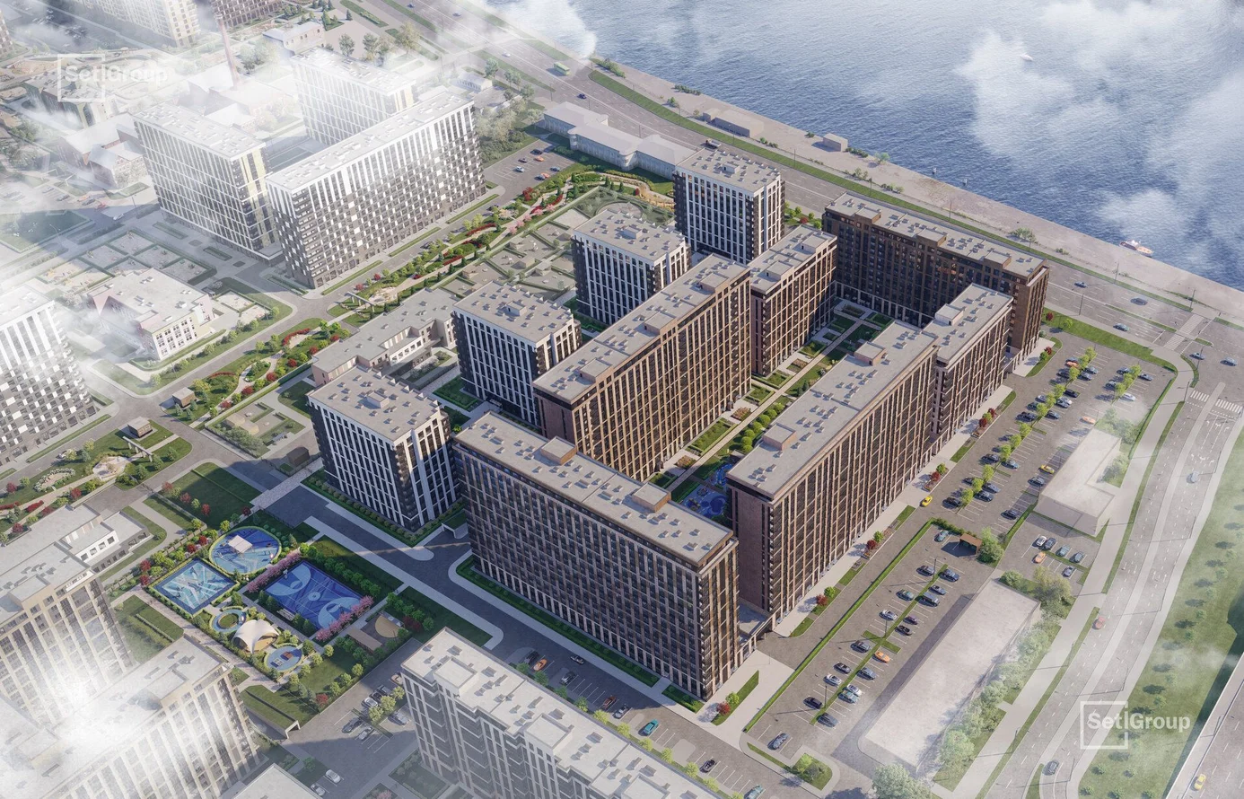 Жилой комплекс «Setl Ривьера» от застройщика SetlGroup в Санкт-Петербурге (Невский район, метро Проспект Большевиков).